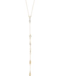 Nordstrom - Cubic Zirconia & Imitation Opal Station Y-necklace - Lyst