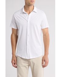 Slate & Stone - Short Sleeve Cotton Knit Button-up Shirt - Lyst
