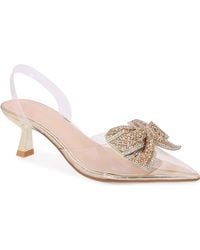 BERNESS - Ninetta Clear Kitten Heel Pump - Lyst