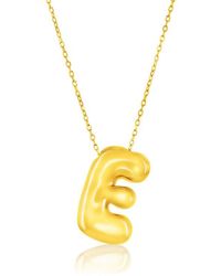 Simona - Bubble Initial Pendant Necklace - Lyst
