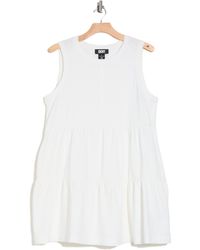 DKNY - Sleeveless Stretch Cotton Dress - Lyst