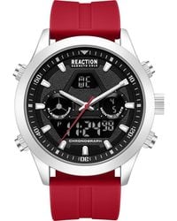 Kenneth Cole - Analog Digital Silicone Strap Chronograph Watch, 47Mm - Lyst
