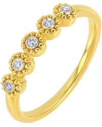 CARRIERE JEWELRY 18k Gold Plated Sterling Silver & Diamond Pearla 5-stone Ring - Metallic