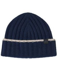 Bruno Magli - Cashmere Wide Rib Beanie - Lyst