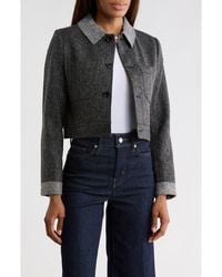 FRAME - Button Front Jacket - Lyst
