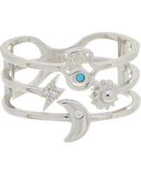 Juvell - Cubic Zirconia Hamsa Multiband Ring - Lyst