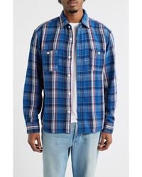 Edwin - Plaid Cotton Button-Up Work Shirt - Lyst