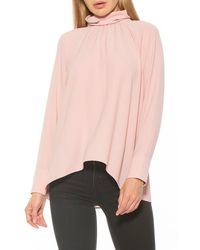 Alexia Admor - Danielle Draped Blouse - Lyst