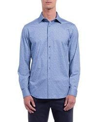 Bugatchi - James Ooohcotton Cocktail Print Button-Up Shirt - Lyst