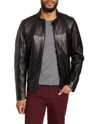 BOSS by HUGO BOSS Leather jackets for Men - Up to 45% off at Lyst.com