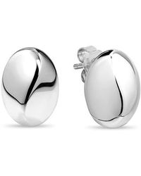 DEVATA - Beveled Curved Dome Stud Earrings - Lyst