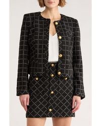 Ted Baker - Viv Crewneck Tweed Crop Jacket - Lyst