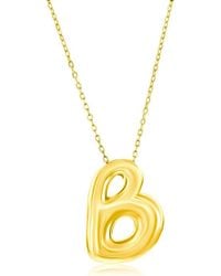 Simona - Bubble Initial Pendant Necklace - Lyst