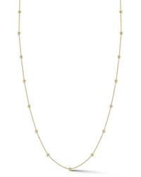 Ember Fine Jewelry - 14K 2Mm Ball Station Necklace - Lyst