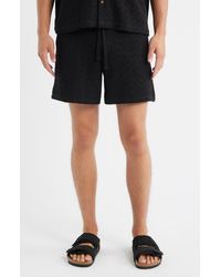 RIZORT - Gregory Basket Weave Knit Drawstring Shorts - Lyst