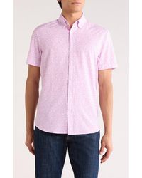 Con.struct - Floral Short Sleeve Woven Button-Down Shirt - Lyst