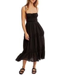 Free People - Taking Sides Tiered Cotton Maxi Dress - Lyst