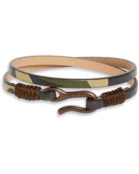 Caputo & Co. - Leather Double Wrap Bracelet - Lyst