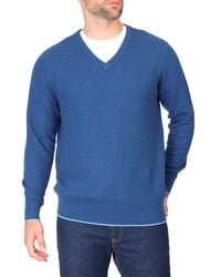Tailorbyrd - Waffle Knit V-Neck Sweater - Lyst