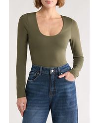 GOOD AMERICAN - Sculpting Scoop Neck Bodysuit - Lyst