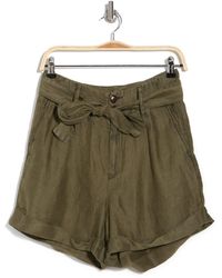 Alex Mill Avery Linen Tie Waist Shorts In Deep Olive At Nordstrom Rack - Green