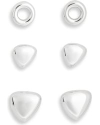 Leith - Set Of 3 Assorted Geometric Stud Earrings - Lyst