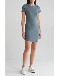 Melrose and Market - Short Sleeve Crewneck Mini Dress - Lyst