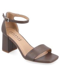 Journee Collection - Valenncia Supernatural Shades Tru Comfort Foam Open Square Toe Ankle Strap Sandal - Lyst