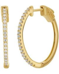 CARRIERE JEWELRY - Diamond Oval Hoop Earrings - Lyst