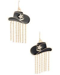 Leith - Cowboy Hat Fringe Drop Earrings - Lyst
