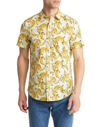Abound - Banana Print Short Sleeve Button-up Poplin Shirt - Lyst