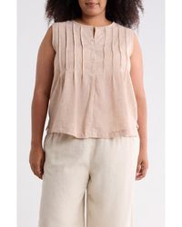 Max Studio - Crinkle Pintuck Top - Lyst