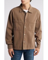 FRAME - Textured Terry Double Pocket Overshirt - Lyst