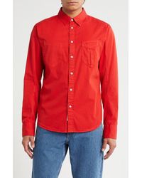 Rag & Bone - Arrow Garment Dyed Cotton Blend Button-Up Shirt - Lyst