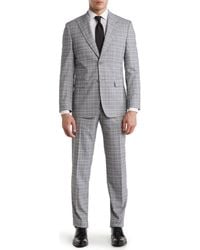 English Laundry - Plaid Two Button Peak Lapel Trim Fit Suit - Lyst