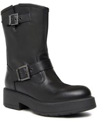 Nero Giardini - Double Buckle Moto Bootie - Lyst
