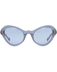 Zimmermann 49mm Flutter Cat Eye Sunglasses In Gel Navy /navy Tint At Nordstrom Rack - Blue