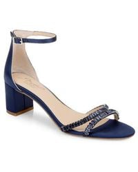 Badgley Mischka - Joanne Embellished Block Heel Sandal - Lyst