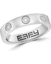 Effy - Sterling Diamond Band Ring - Lyst