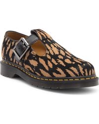 Dr. Martens - Genuine Calf Hair T-Bar Shoe - Lyst