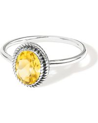YS GEMS - Oval Solitaire Ring - Lyst