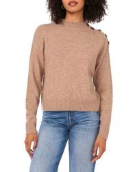 1.STATE - Mock Neck Shoulder Button Sweater - Lyst