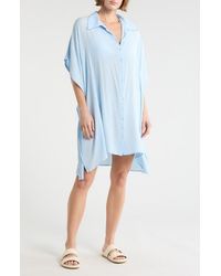 Boho Me - Sharkbite Button-Up Coverup - Lyst