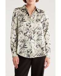 Tahari - Floral Long Sleeve Button-Up Shirt - Lyst