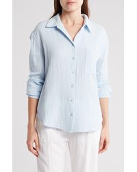 Caslon - Relaxed Cotton Gauze Button-up Shirt - Lyst