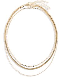 Nordstrom - Layered Mixed Chain Necklace - Lyst