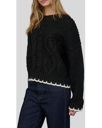 Blu Pepper - Mixed Cable Knit Sweater - Lyst