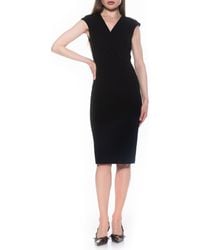 Alexia Admor - Essence Cap Sleeve Midi Sheath Dress - Lyst