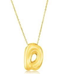 Simona - Bubble Initial Pendant Necklace - Lyst