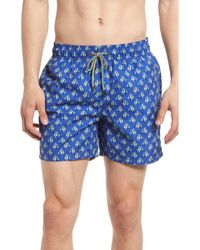 Bugatchi - Tropical Fish Print Swim Trunks - Lyst